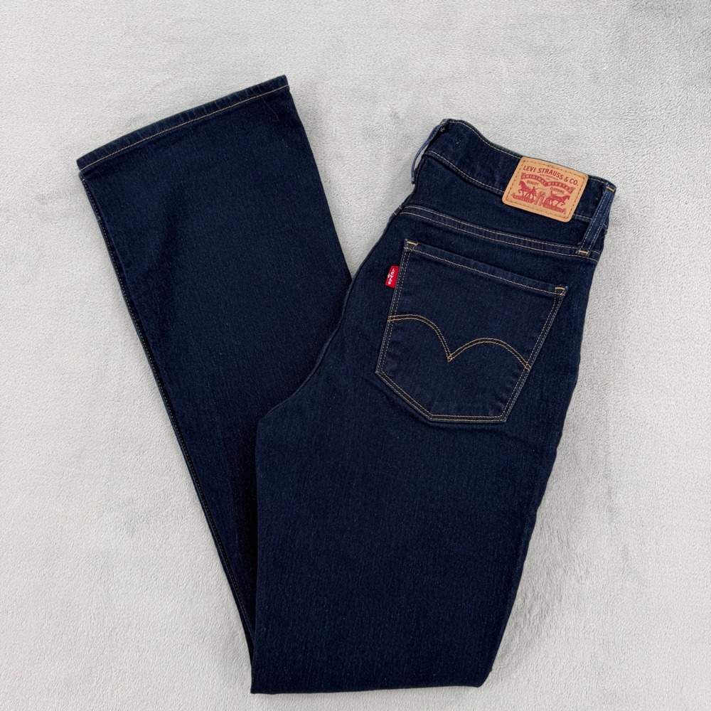 Levis 315 Shaping Bootcut Jeans Womens Dark Indigo Blue Denim Size W 29 L 32